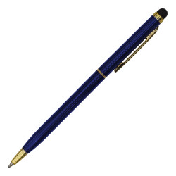 Długopis aluminiowy Touch Tip Gold, granatowy
