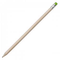 Ołówek z gumką, zielony/ecru