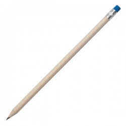 Ołówek z gumką, niebieski/ecru