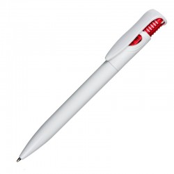 Długopis Fast, czerwony/biały 