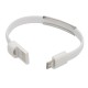 Kabel USB Bracelet, biały 
