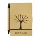 Notes 80x140/50k gładki Tree z długopisem, brązowy 