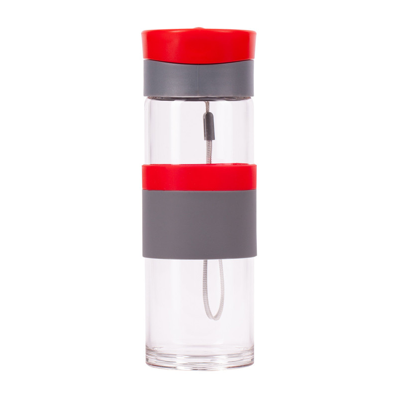 Szklana butelka Top Form 440 ml, czerwony