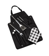 Fartuch grillowy Steakout, czarny