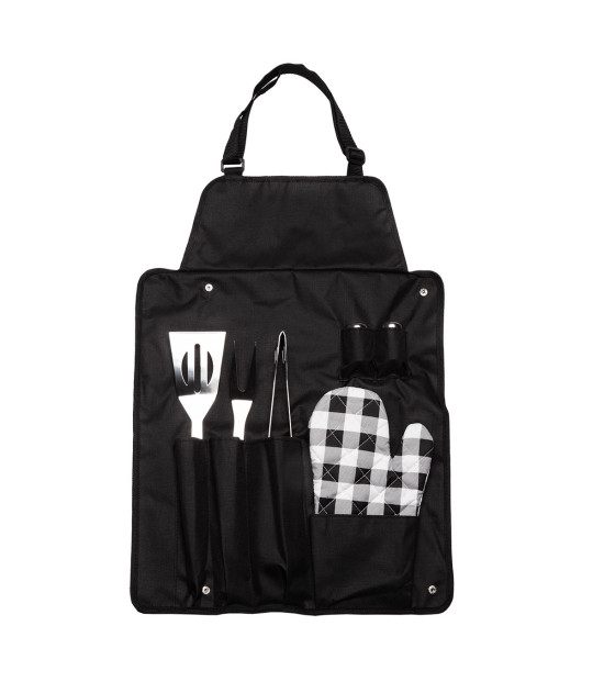 Fartuch grillowy Steakout, czarny