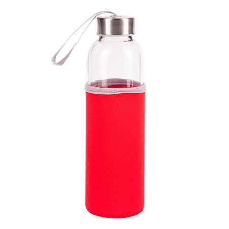 Szklana butelka Vim 500 ml, czerwony