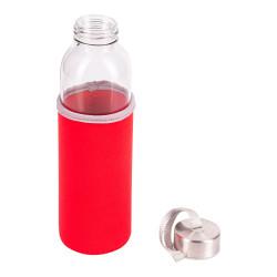Szklana butelka Vim 500 ml, czerwony