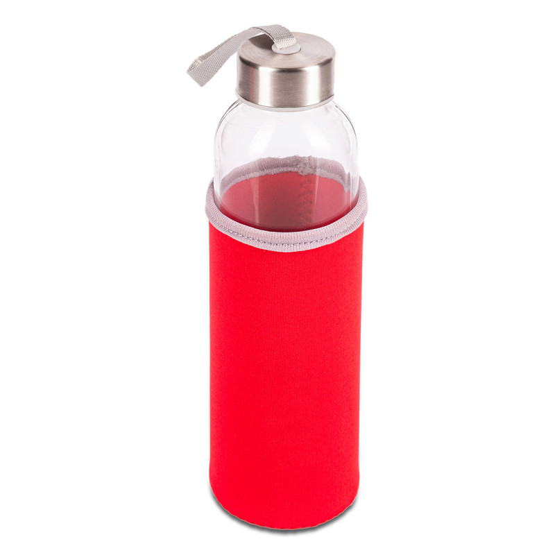 Szklana butelka Vim 500 ml, czerwony