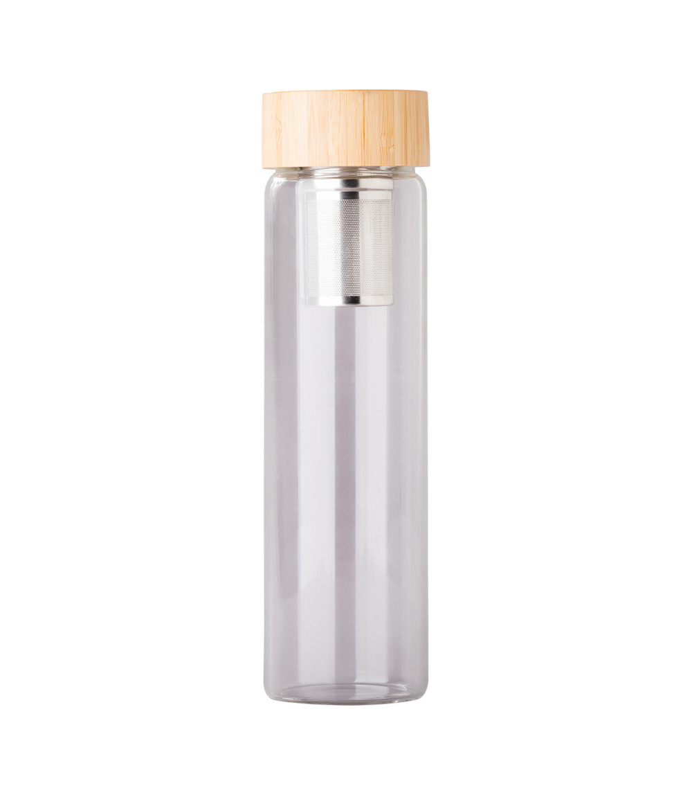 Szklana butelka z zaparzaczem herbaty Gourmet 600 ml, granatowy