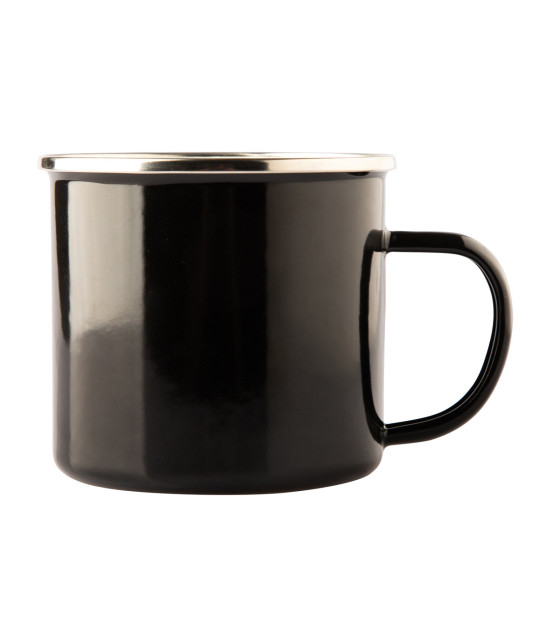 Kubek emaliowany Oldschool 500 ml, czarny