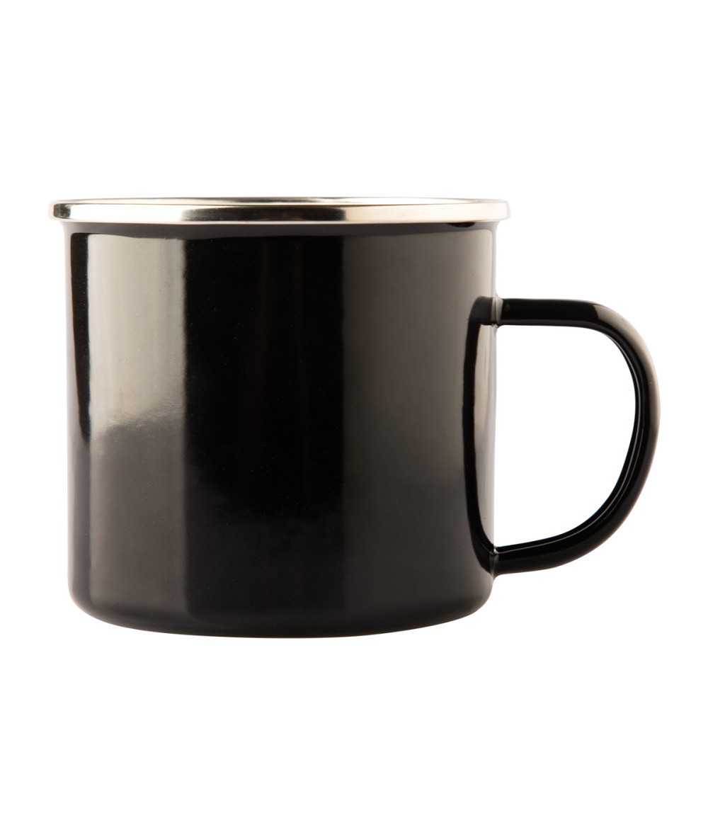 Kubek emaliowany Oldschool 500 ml, czarny