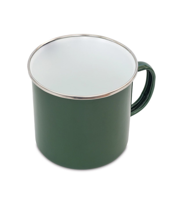 Kubek emaliowany Oldschool 500 ml, zielony