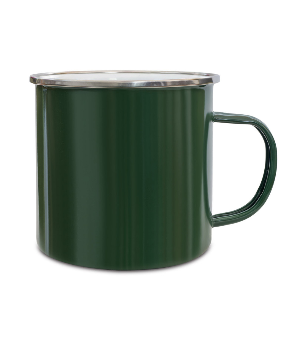 Kubek emaliowany Oldschool 500 ml, zielony