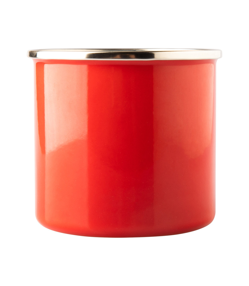 Kubek emaliowany Oldschool 500 ml, czerwony