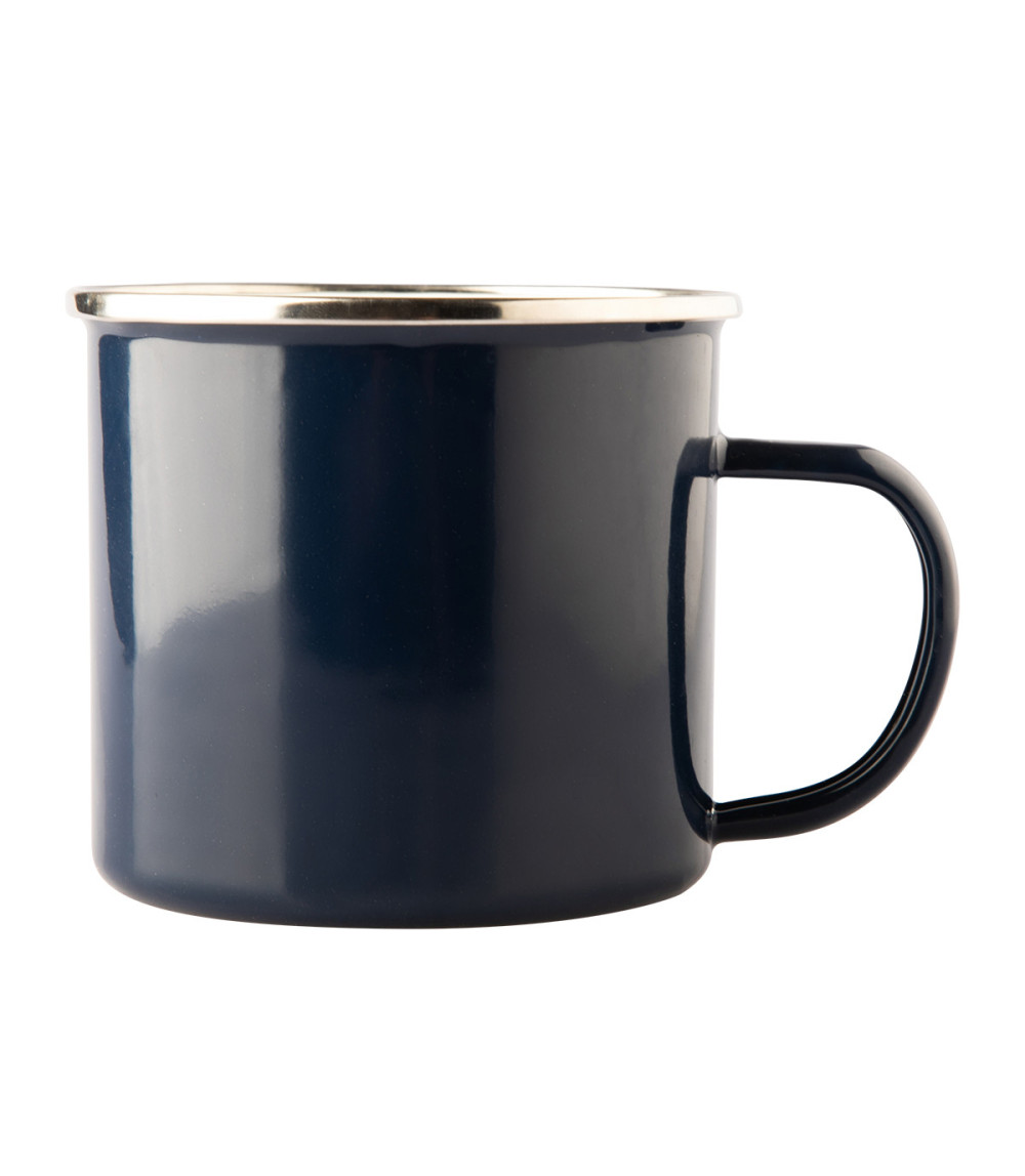 Kubek emaliowany Oldschool 500 ml, granatowy