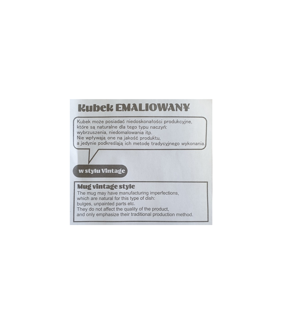 Kubek emaliowany Oldschool 500 ml, granatowy