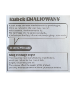 Kubek emaliowany Oldschool 500 ml, granatowy