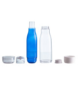 Butelka szklana z osłoną Smart 520 ml, niebieski