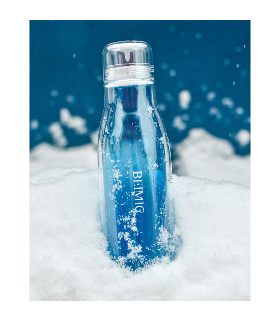 Butelka szklana z osłoną Smart 520 ml, niebieski
