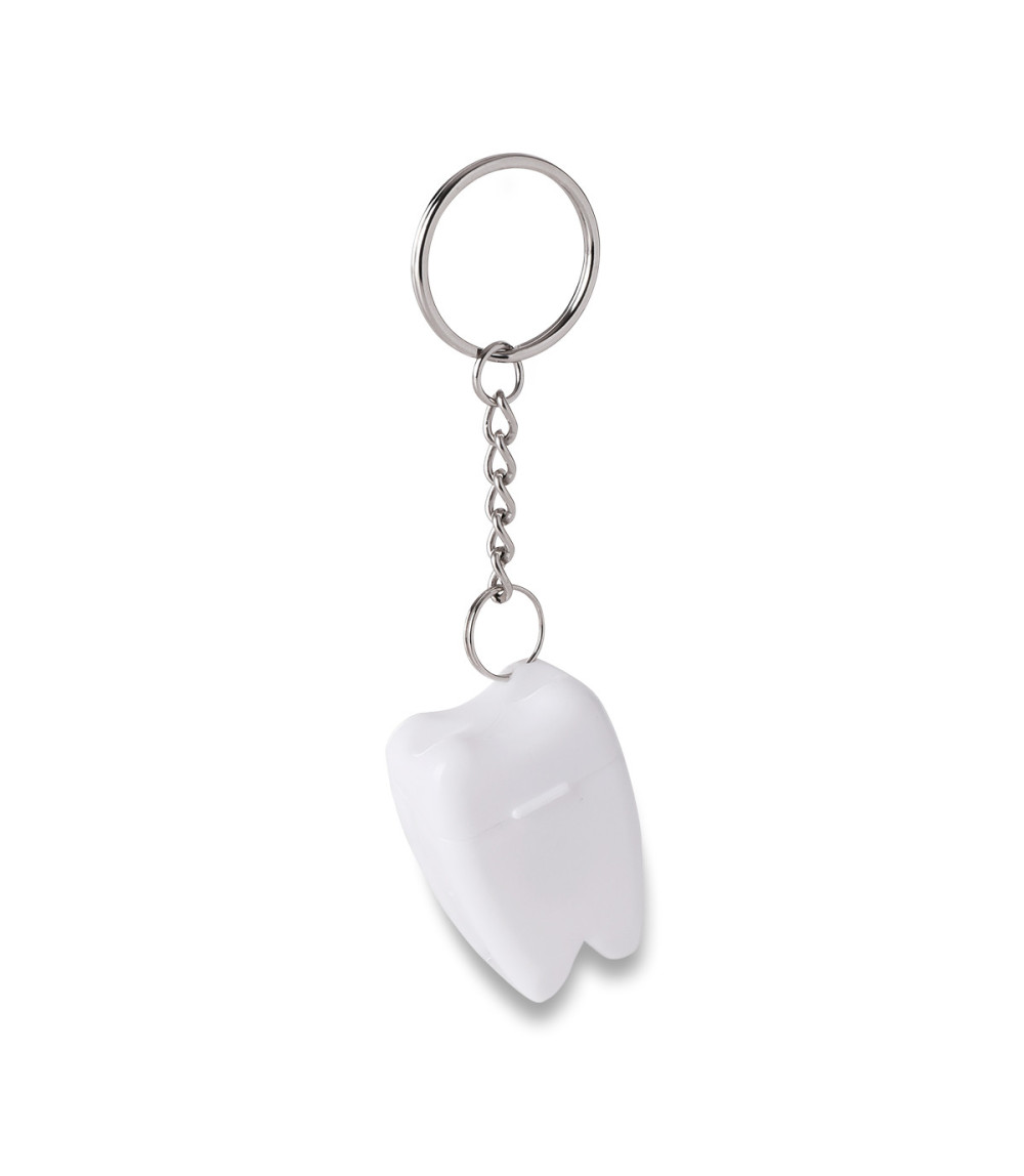 Brelok Toothy z nicią dentystyczną, biały