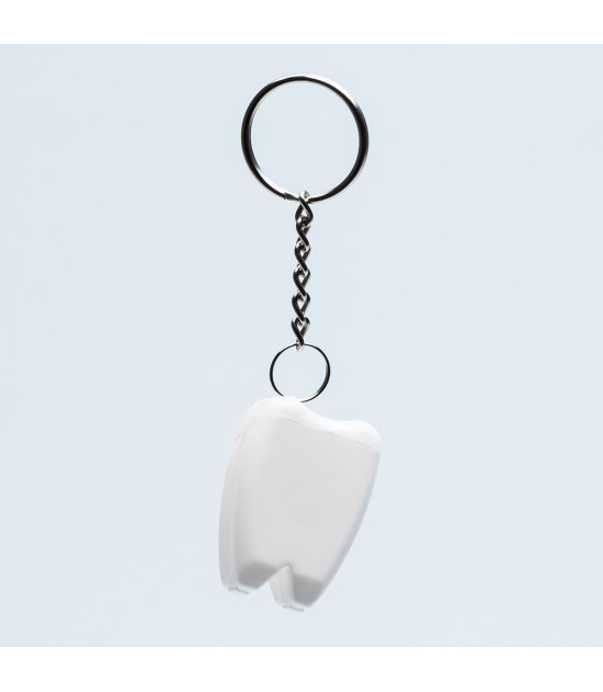 Brelok Toothy z nicią dentystyczną, biały