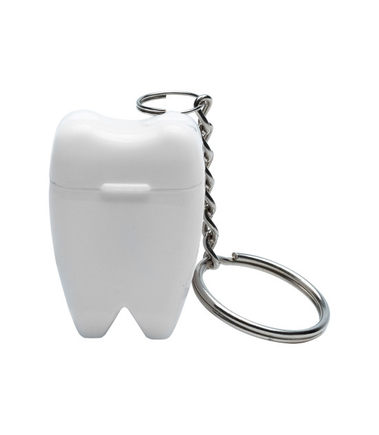 Brelok Toothy z nicią dentystyczną, biały