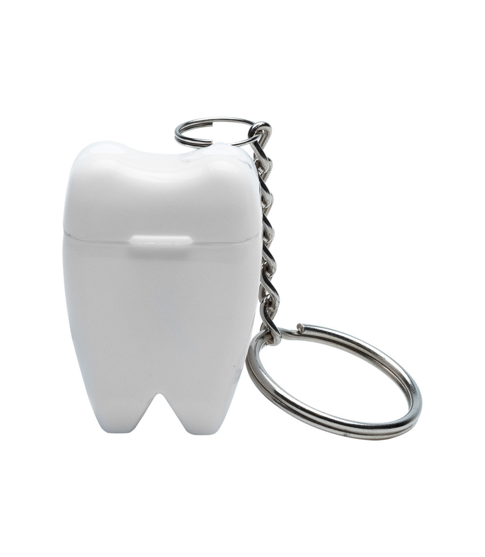 Brelok Toothy z nicią dentystyczną, biały