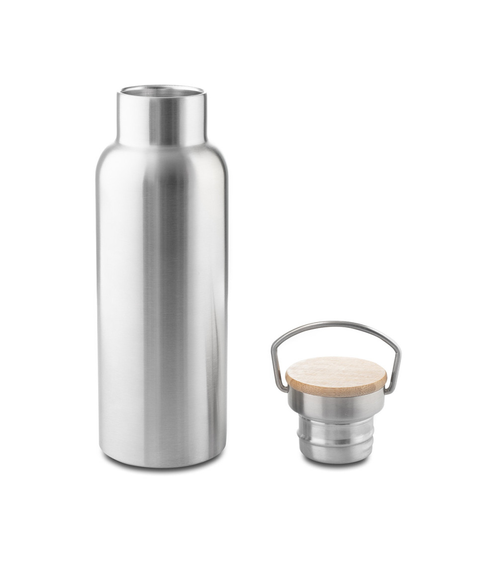 Butelka termiczna Malmo 500 ml, srebrny