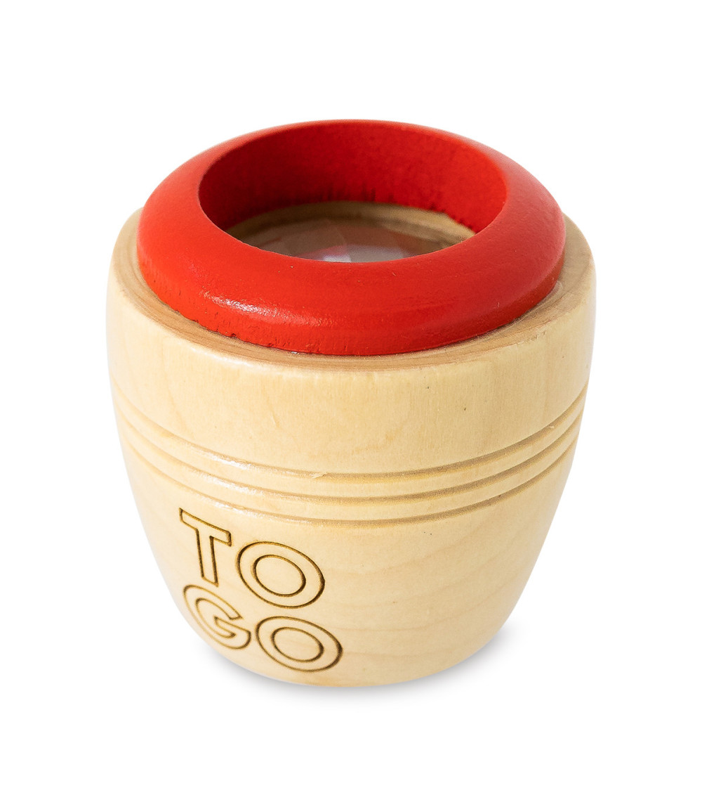 Drewniany kalejdoskop, czerwony
