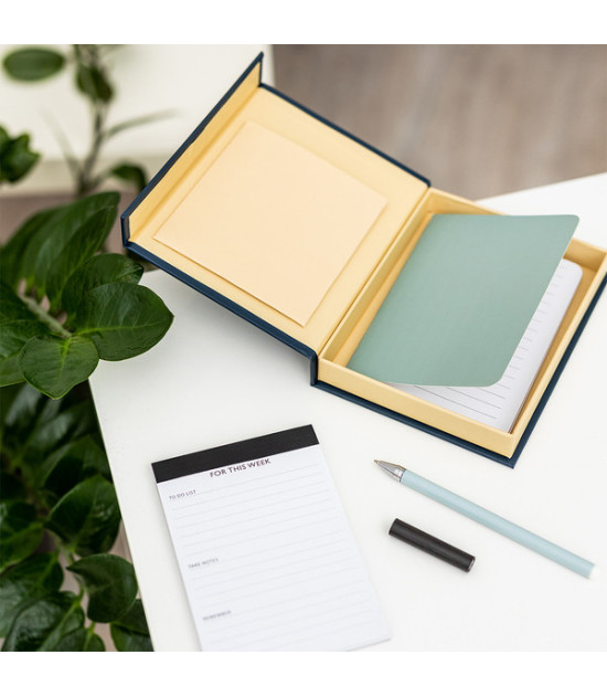 Notes i planner w upominkowym pudełku Kampa, granatowy - druga jakość