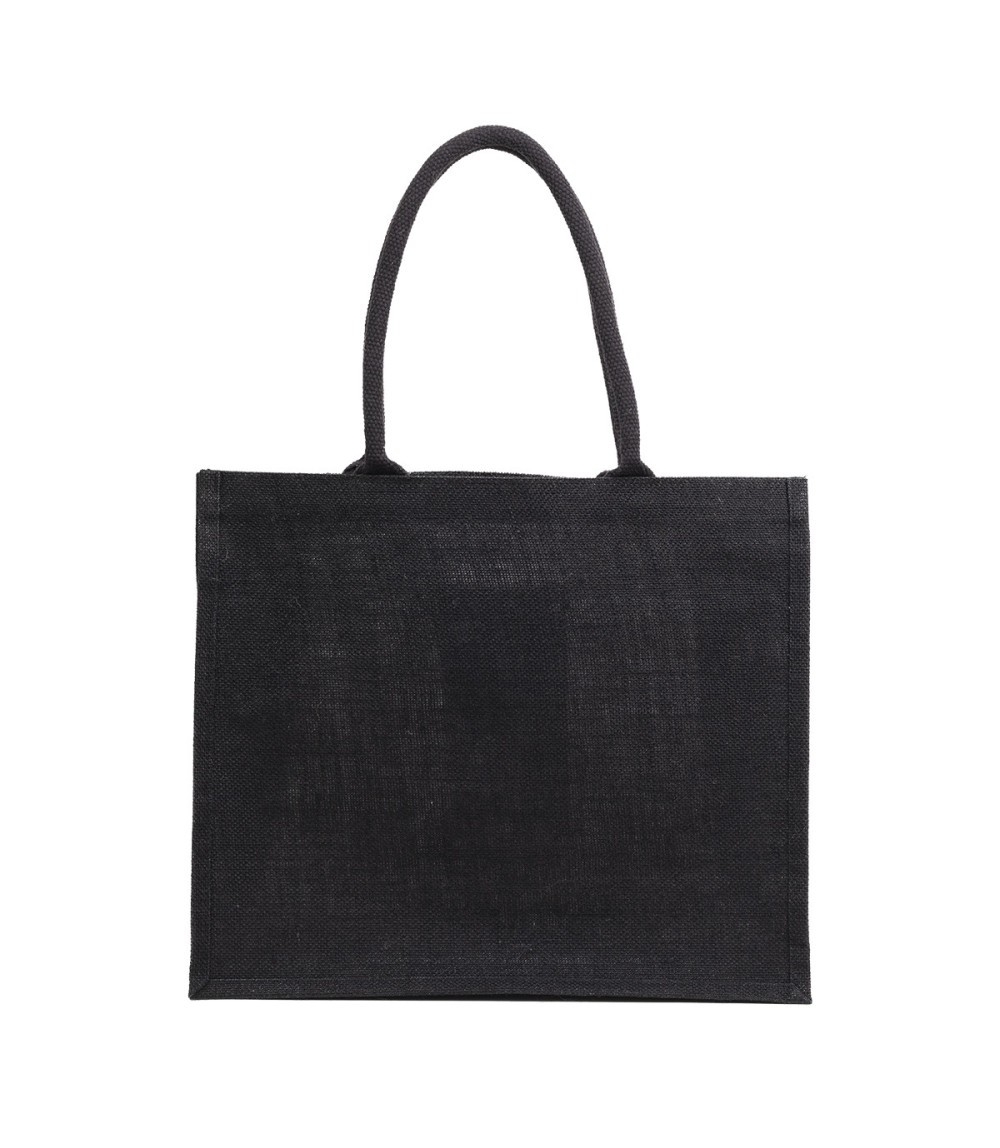 Torba na zakupy z juty Nice Shopper, czarny