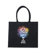 Torba na zakupy z juty Nice Shopper, czarny