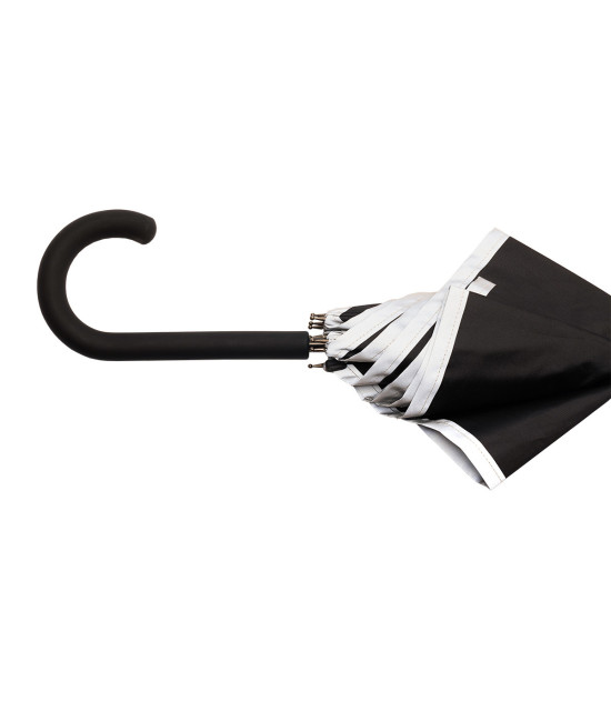Parasol z taśmą odblaskową Refu, czarny