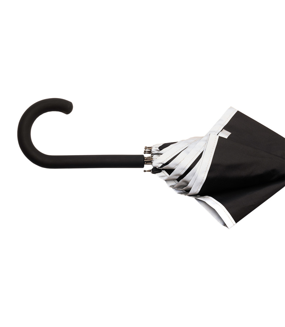 Parasol z taśmą odblaskową Refu, czarny