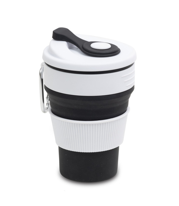 Kubek silikonowy Flexi 350 ml, czarny