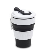 Kubek silikonowy Flexi 350 ml, czarny