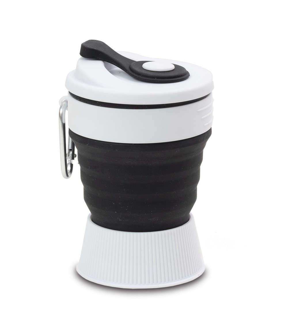 Kubek silikonowy Flexi 350 ml, czarny