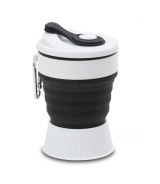 Kubek silikonowy Flexi 350 ml, czarny