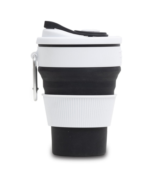 Kubek silikonowy Flexi 350 ml, czarny