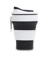 Kubek silikonowy Flexi 350 ml, czarny