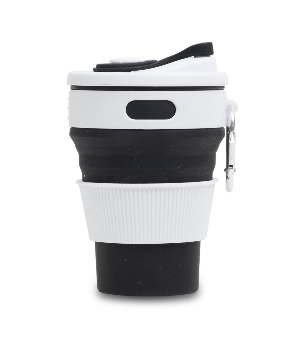 Kubek silikonowy Flexi 350 ml, czarny