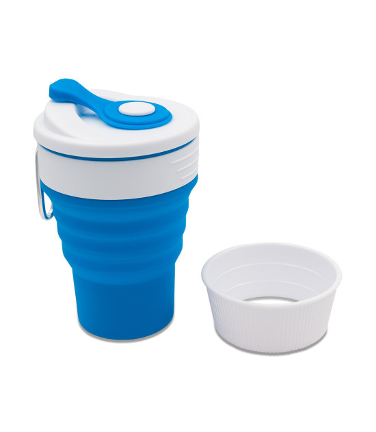 Kubek silikonowy Flexi 350 ml, niebieski