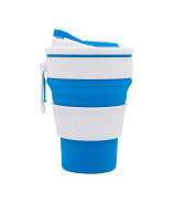 Kubek silikonowy Flexi 350 ml, niebieski