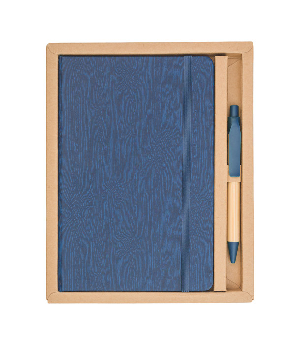 Zestaw upominkowy notes z długopisem Forest, granatowy