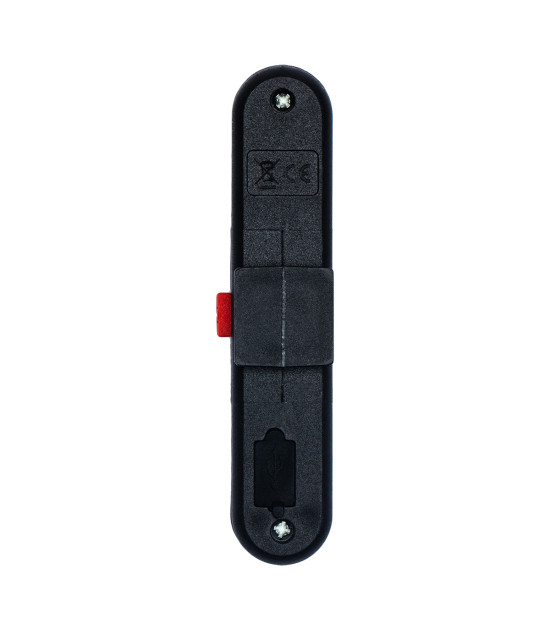 Lampka rowerowa Utrecht, ładowana przez USB, czarny