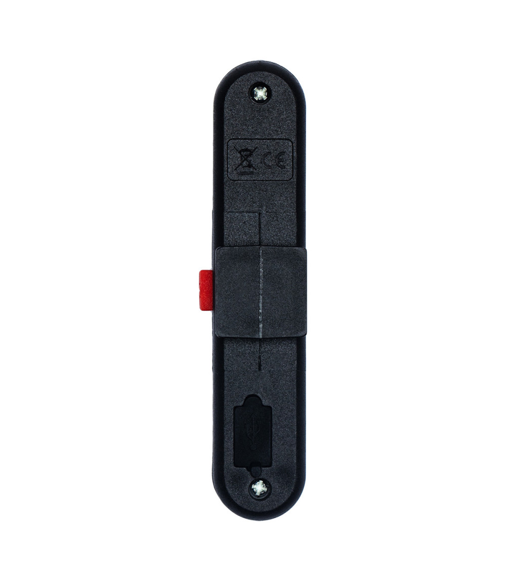 Lampka rowerowa Utrecht, ładowana przez USB, czarny
