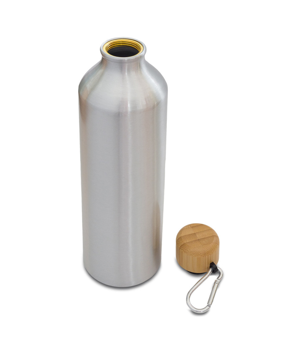 Butelka aluminiowa Luqa 800 ml, srebrny