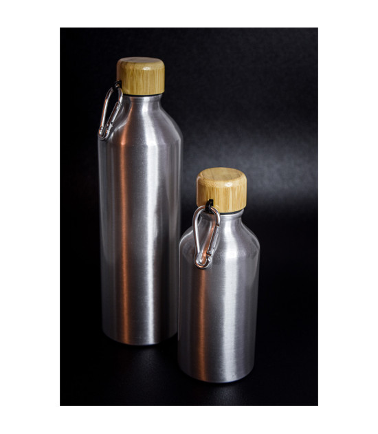 Butelka aluminiowa Luqa 800 ml, srebrny