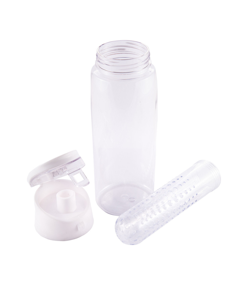Bidon Mint 700 ml, biały/transparentny