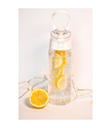Bidon Mint 700 ml, biały/transparentny